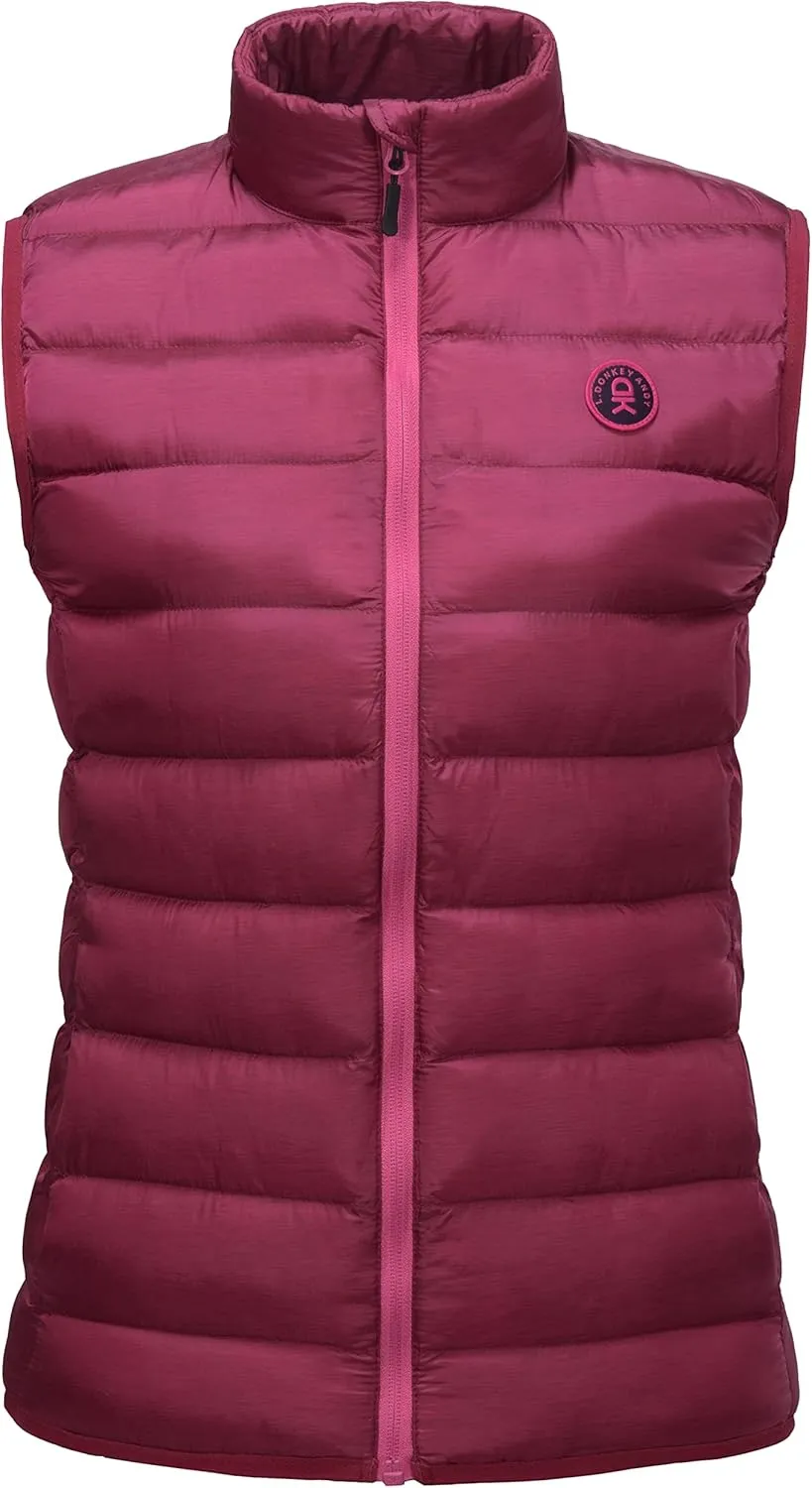 Little Donkey Andy Women's Lightweight Puffer Vest Outerwear Winter Warm Sleeveless Jacket for Casual Travel Golf Hiking