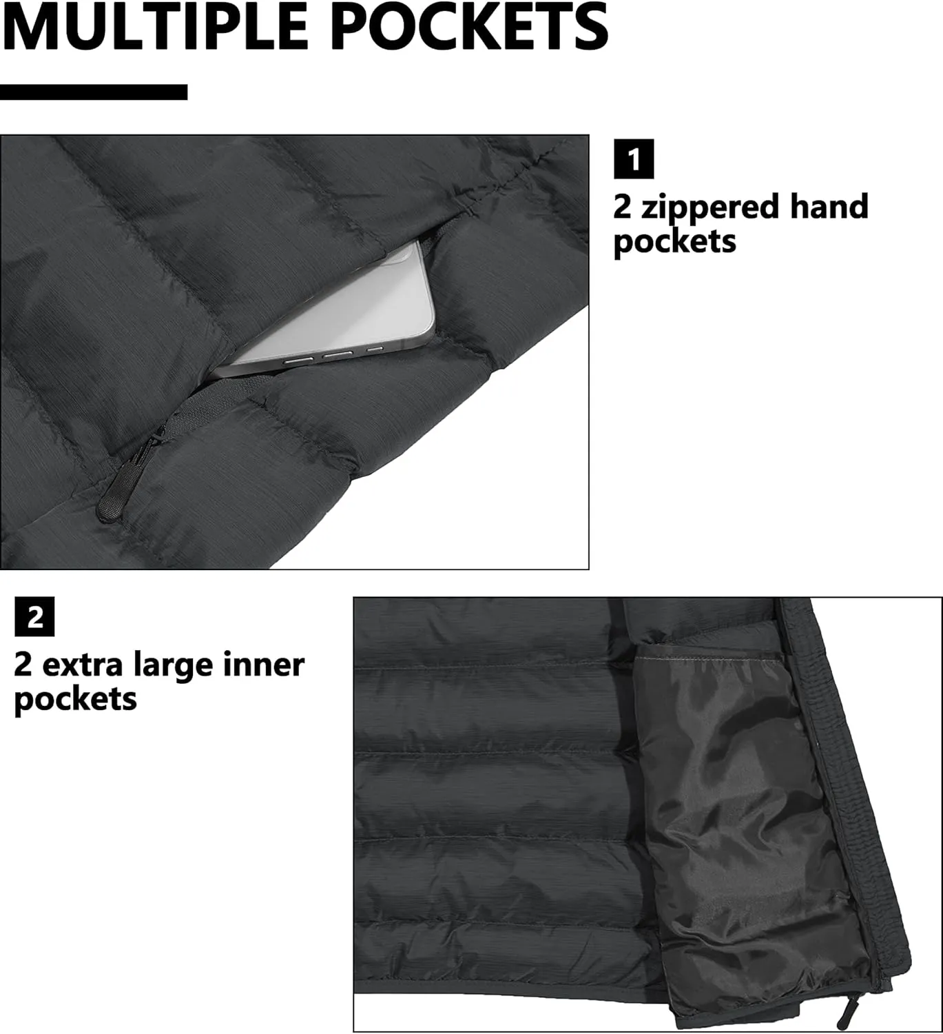 Little Donkey Andy Women's Lightweight Puffer Vest Outerwear Winter Warm Sleeveless Jacket for Casual Travel Golf Hiking