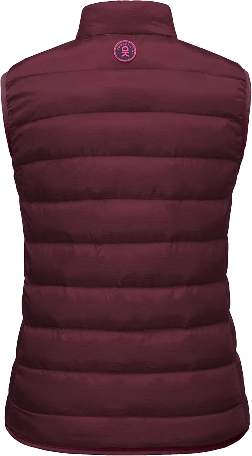 Little Donkey Andy Women's Lightweight Puffer Vest Outerwear Winter Warm Sleeveless Jacket for Casual Travel Golf Hiking