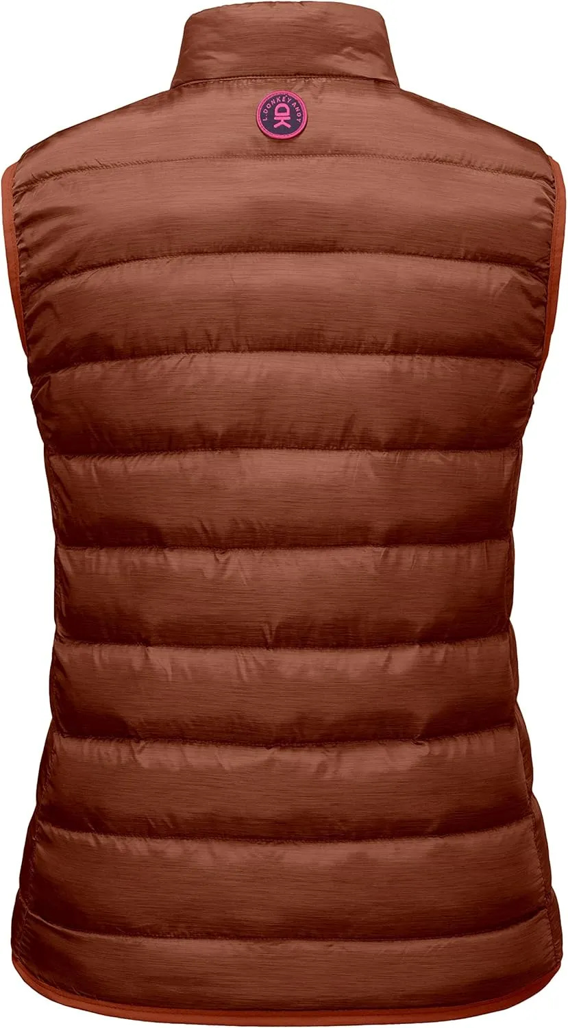 Little Donkey Andy Women's Lightweight Puffer Vest Outerwear Winter Warm Sleeveless Jacket for Casual Travel Golf Hiking