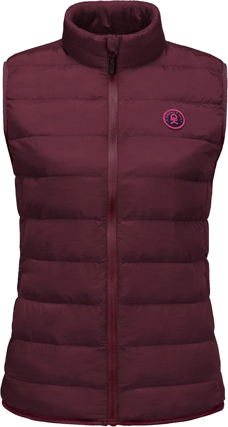 Little Donkey Andy Women's Lightweight Puffer Vest Outerwear Winter Warm Sleeveless Jacket for Casual Travel Golf Hiking