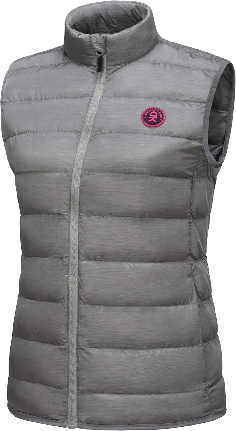 Little Donkey Andy Women's Lightweight Puffer Vest Outerwear Winter Warm Sleeveless Jacket for Casual Travel Golf Hiking
