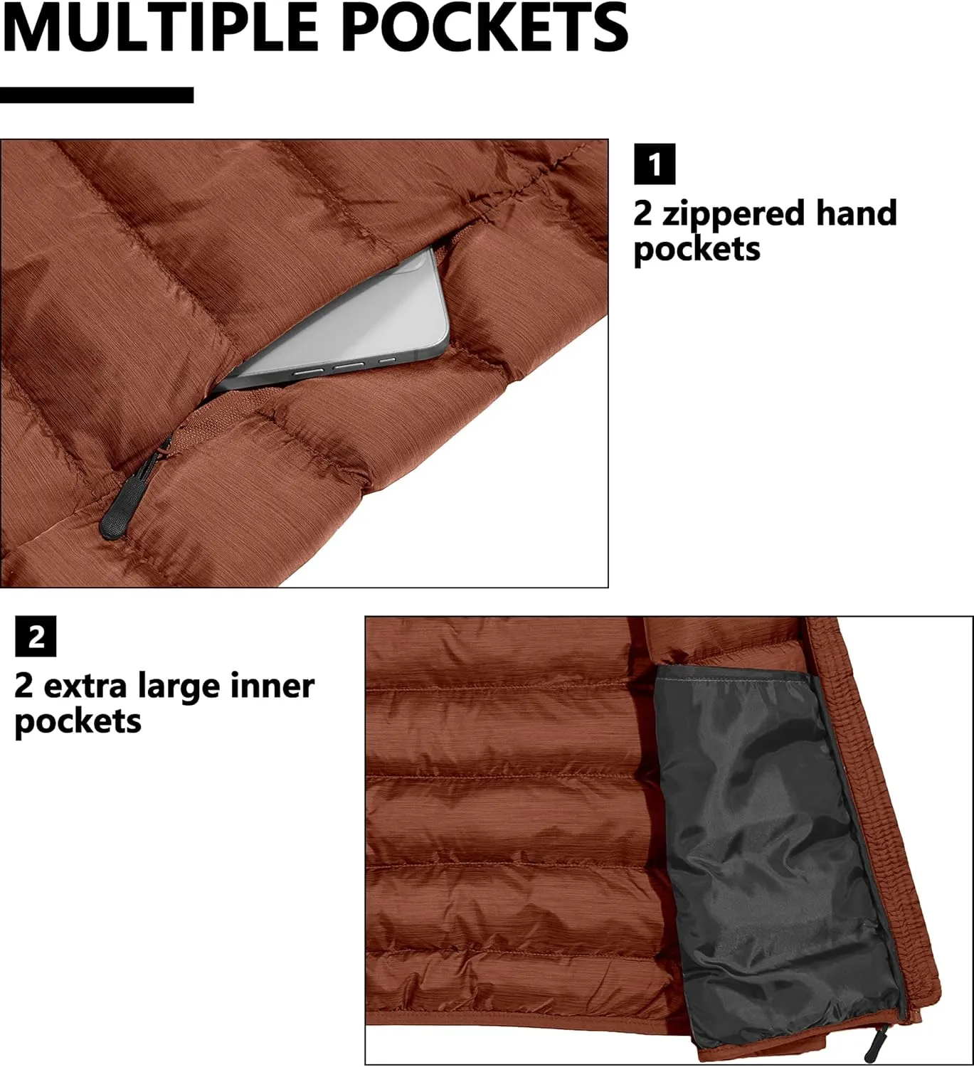 Little Donkey Andy Women's Lightweight Puffer Vest Outerwear Winter Warm Sleeveless Jacket for Casual Travel Golf Hiking
