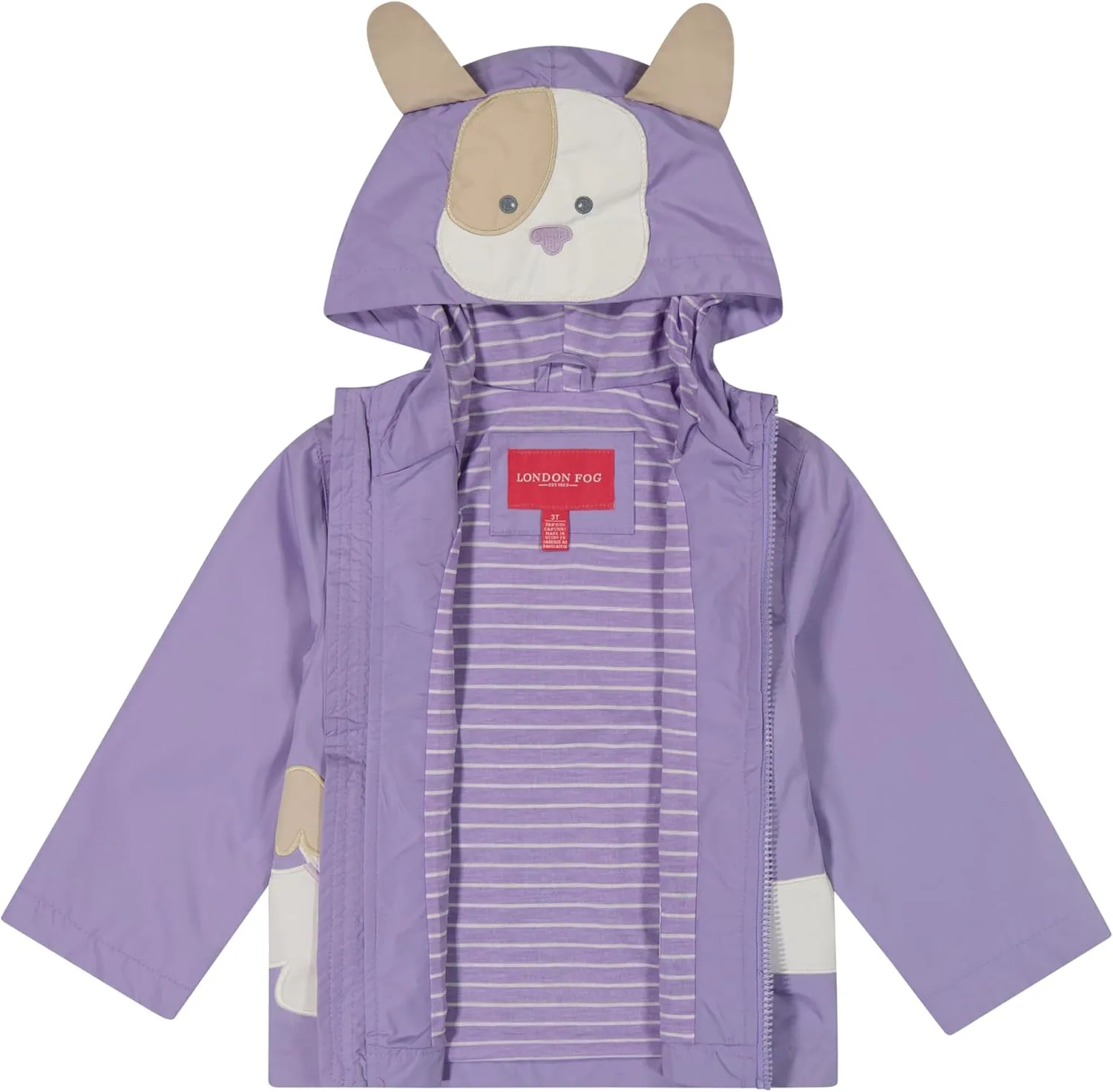 LONDON FOG Girls' Lightweight Rainslicker Rain Jacket