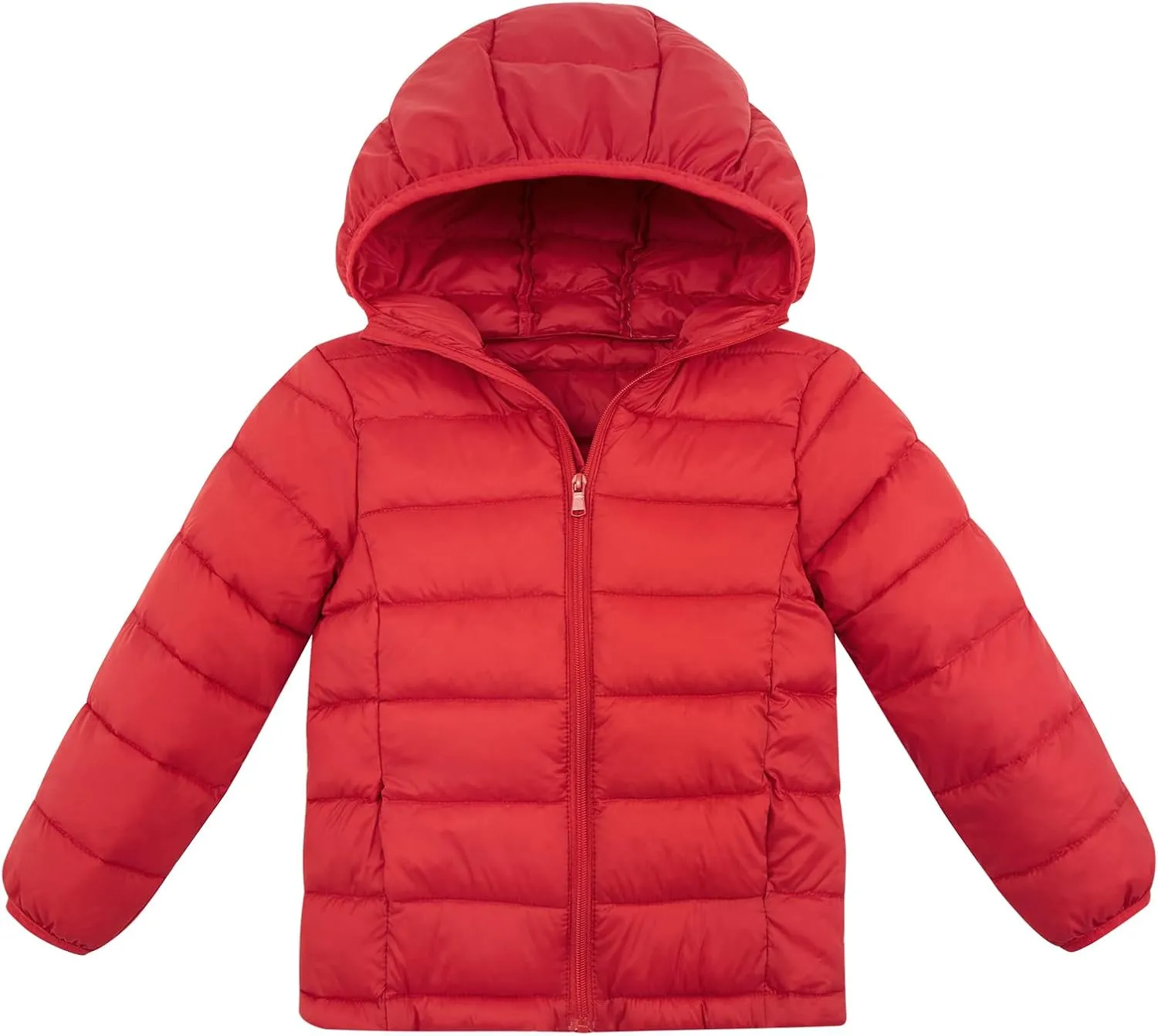 Lovekider Hooded Puffer Jacket for Girls 4-12T Packable Down-Alternative Warm Coat Shiny Outerwear for Kids Winter