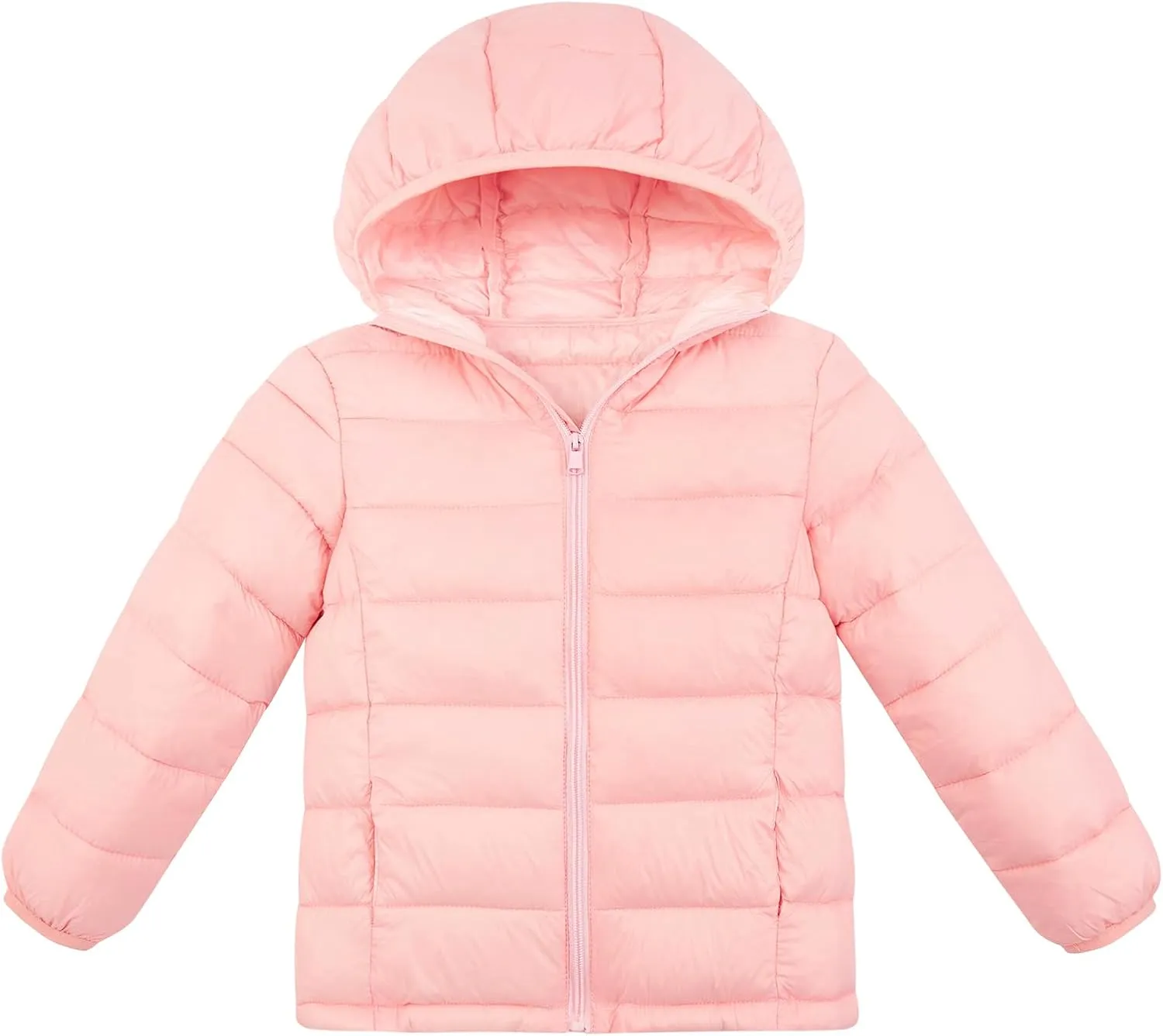 Lovekider Hooded Puffer Jacket for Girls 4-12T Packable Down-Alternative Warm Coat Shiny Outerwear for Kids Winter