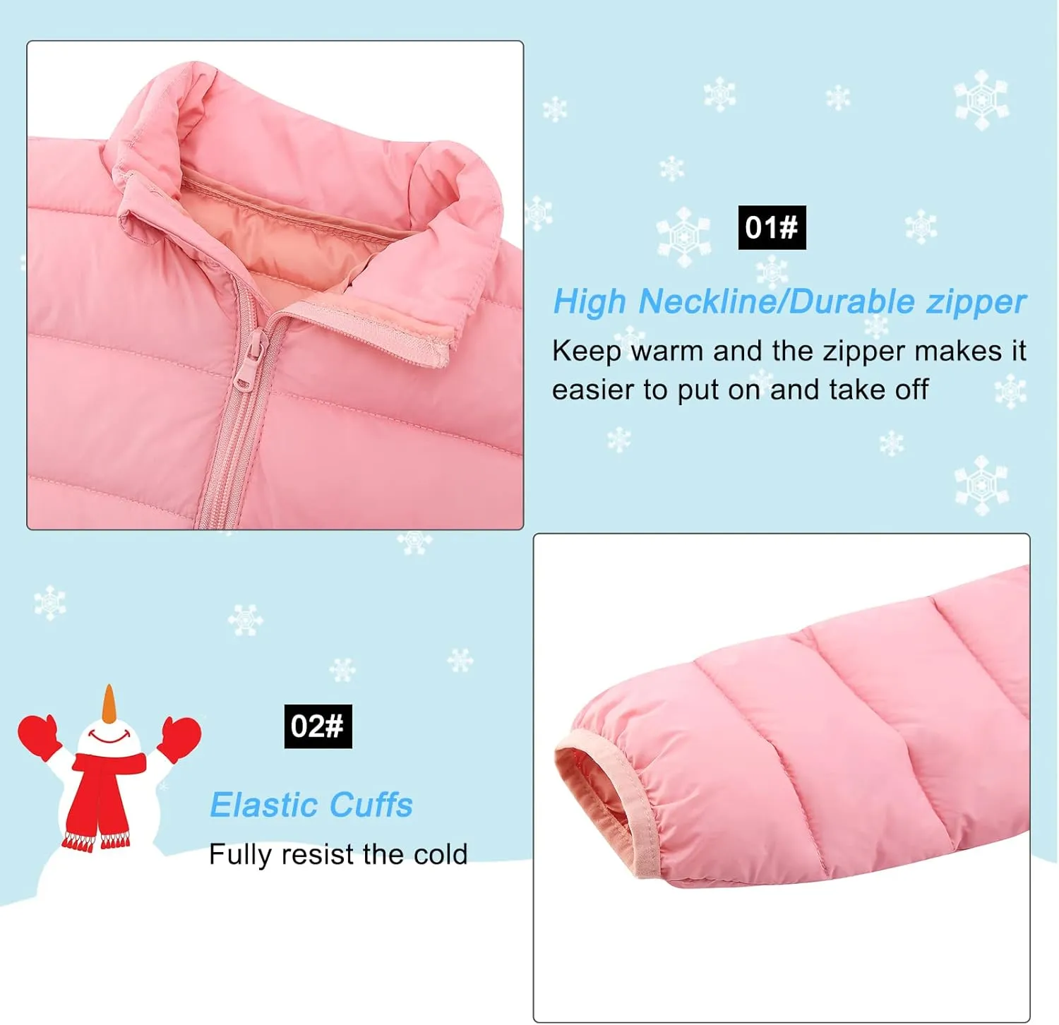 Lovekider Puffer Jacket for Girls Packable Down-Alternative Warm Coat Shiny Outerwear for Kids 4-12T