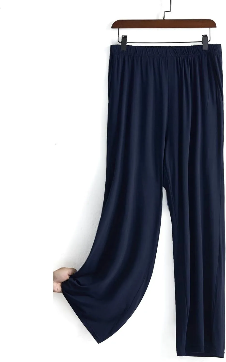 Lu's Chic Women's Plus Size Pajama Pant Stretch Cotton Pj Bottoms Palazzo Lounge Comfy Soft Wide Leg