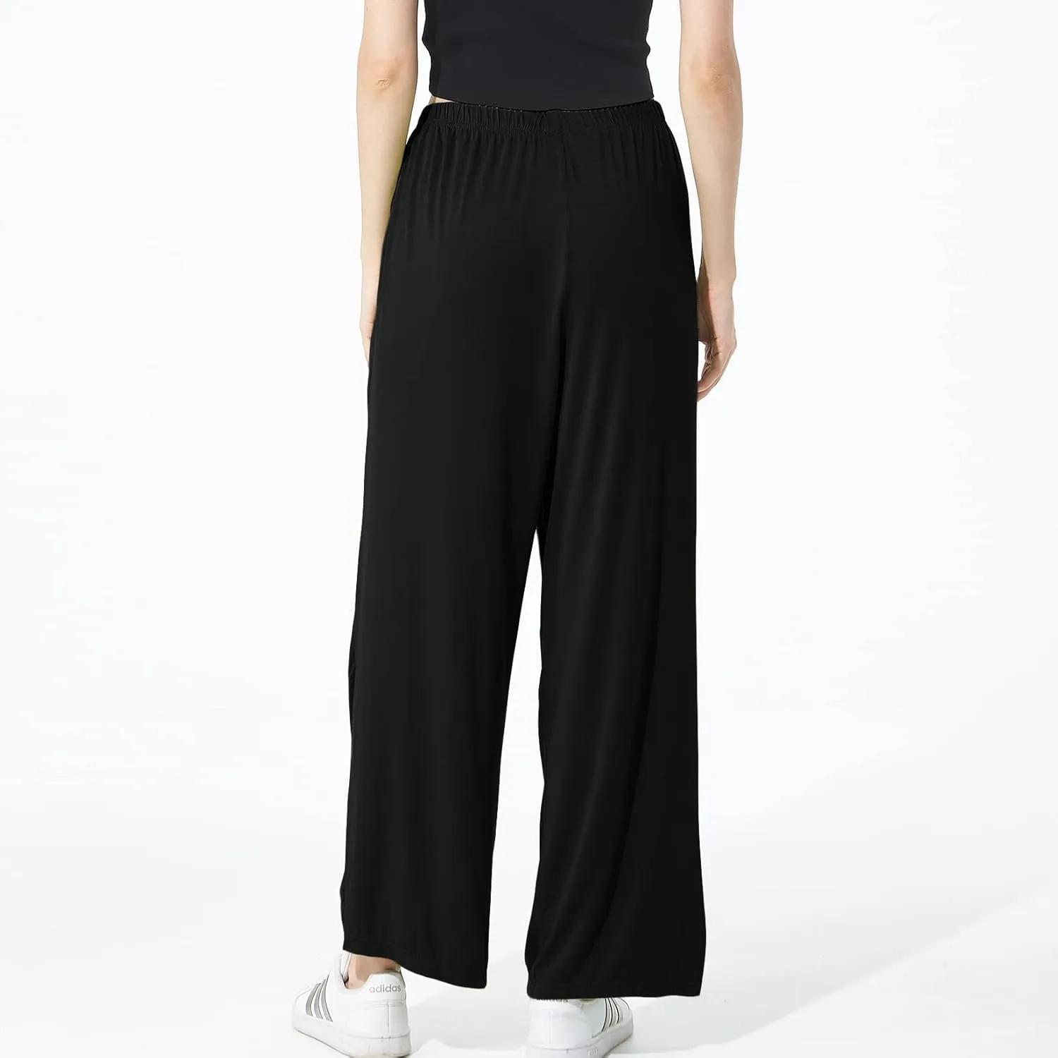 Lu's Chic Women's Plus Size Pajama Pant Stretch Cotton Pj Bottoms Palazzo Lounge Comfy Soft Wide Leg