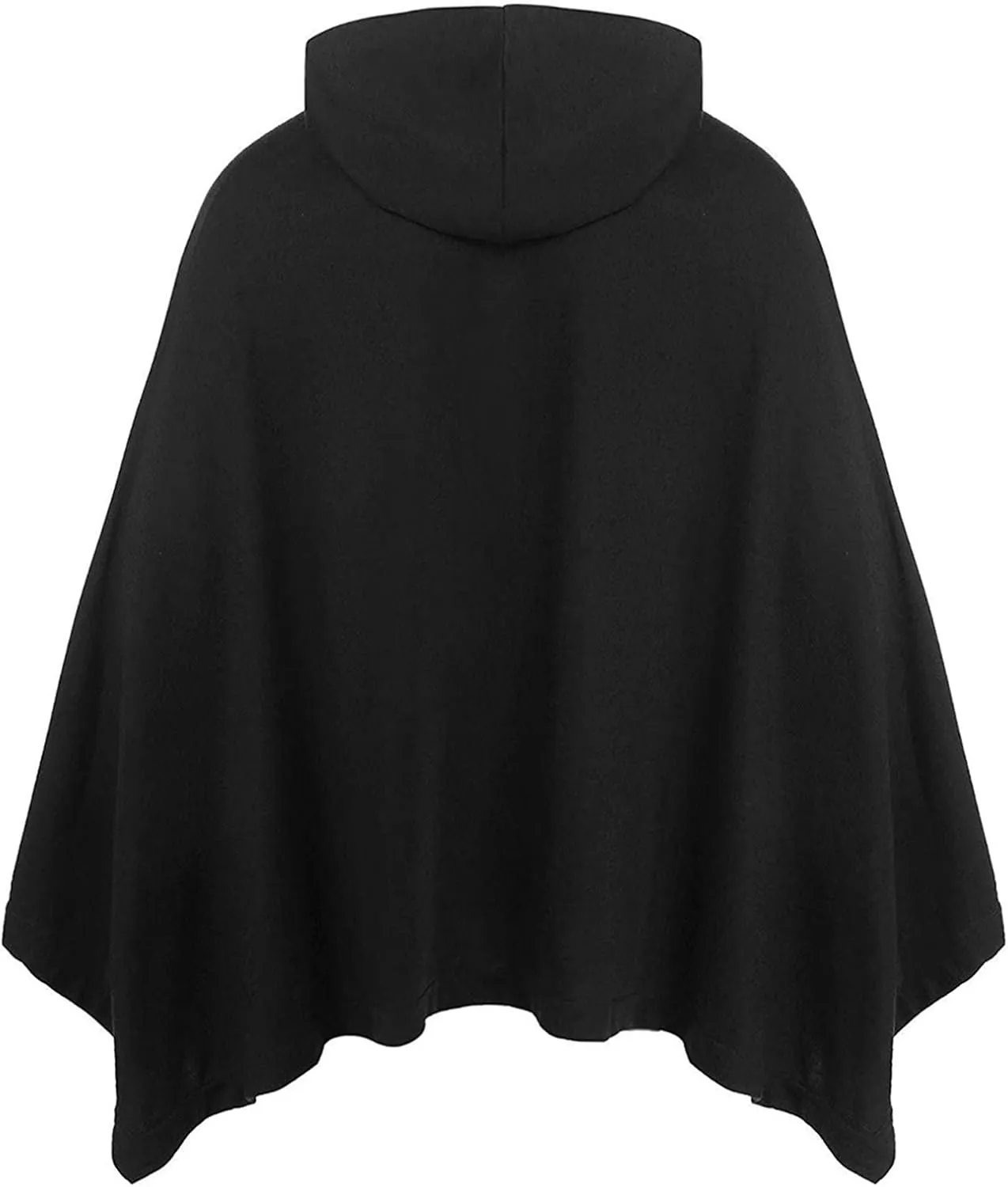 Maiyifu-GJ Men's Casual Hooded Poncho Cape Oversized Batwing Sleeves Hoodies Pullover Loose Fit Cloak Coat Top with Pocket