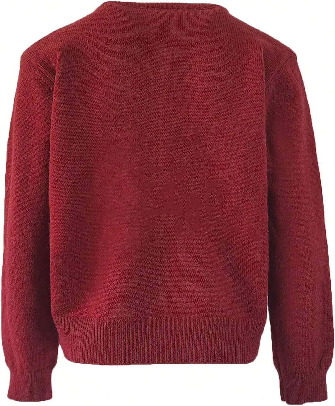 MakeMeChic Women's Bow Sweater Crew Neck Button Down Long Sleeve Cute Lightweight Cardigan Sweaters Knitwear