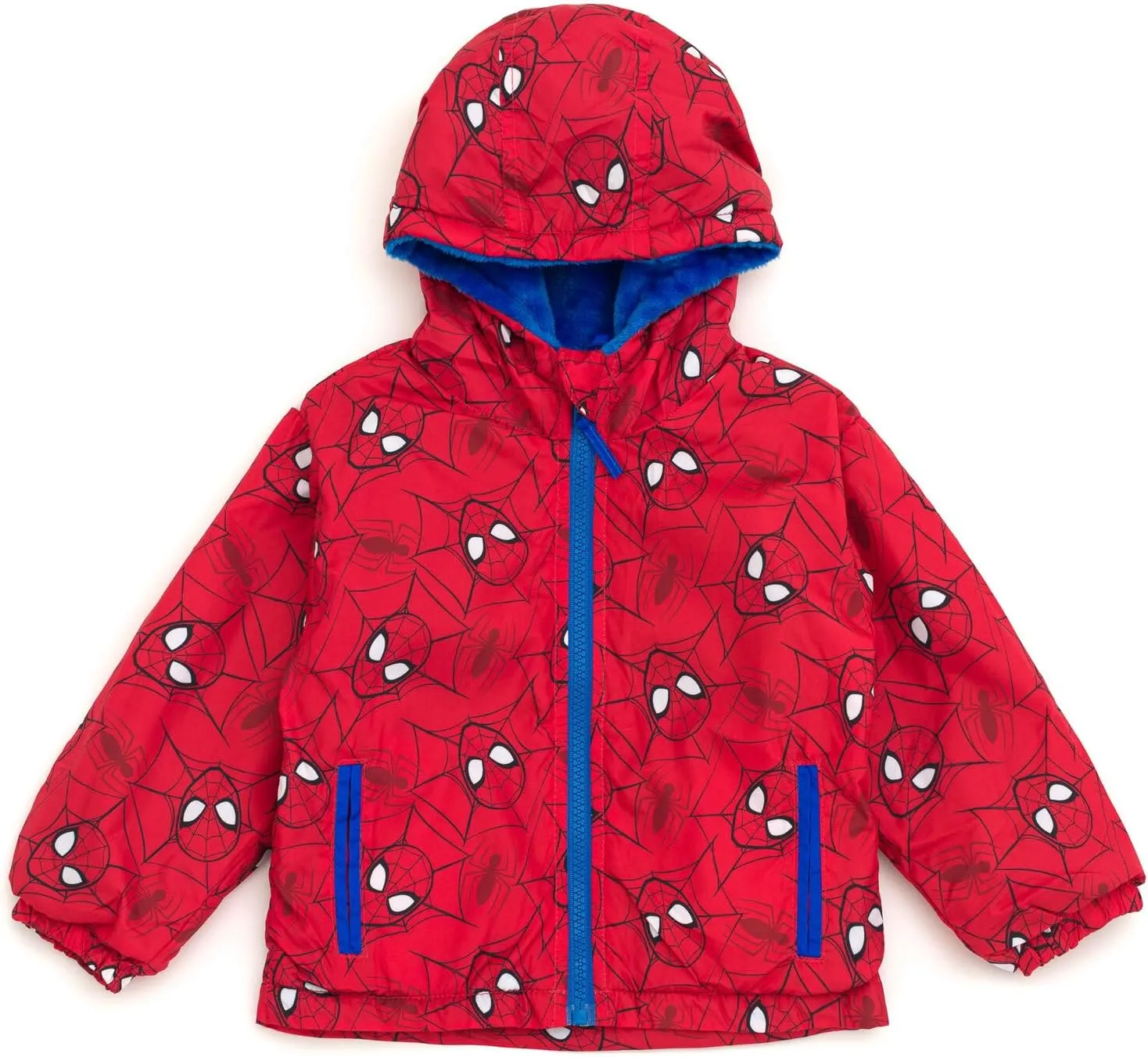 Marvel Spider-Man Zip Up Waterproof Rain Jacket Toddler to Little Kid Sizes (2T - 7)