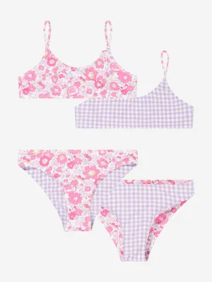 MC2 Saint Barth Girls Reversible Bralette Bikini in Pink