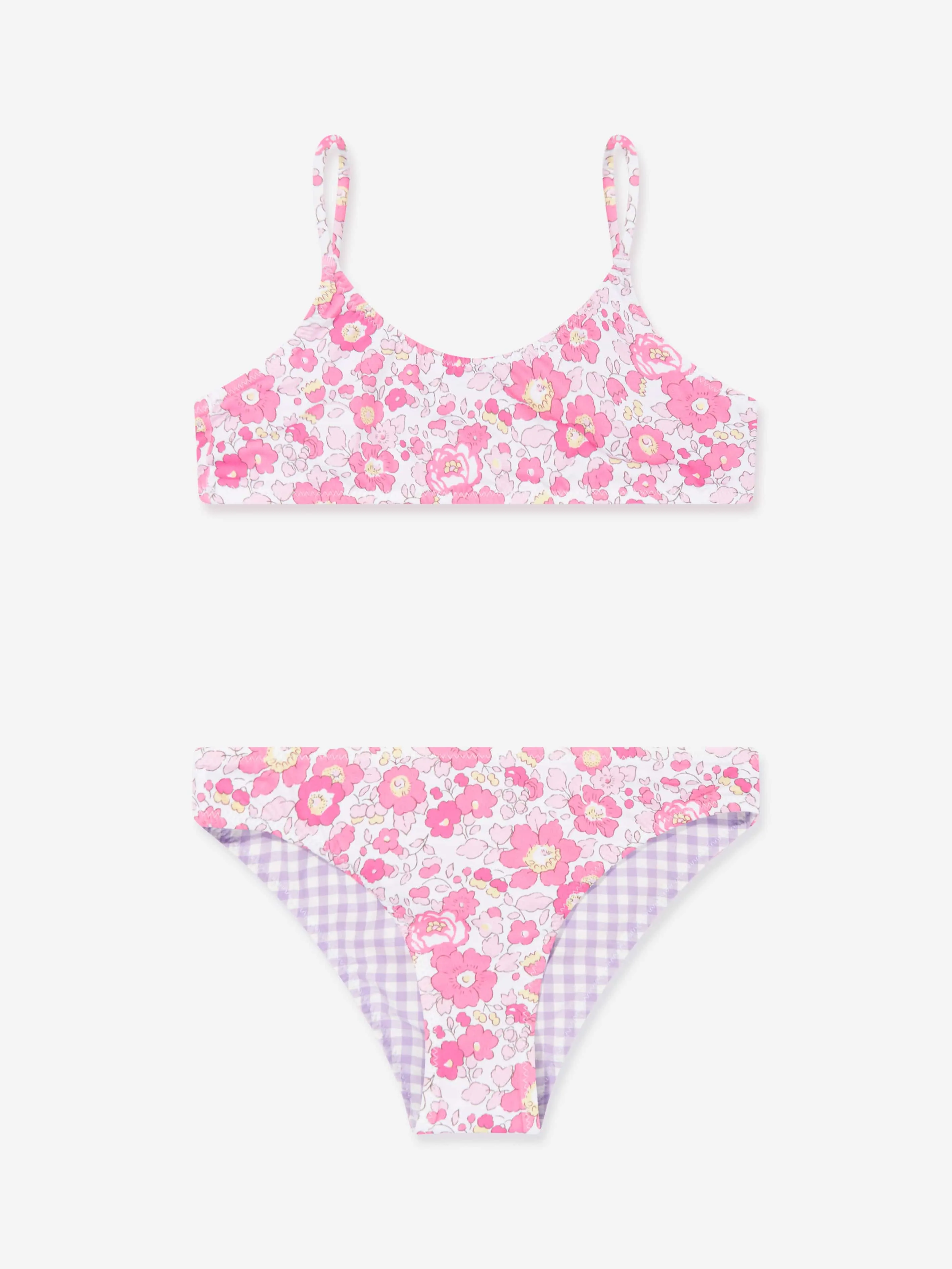 MC2 Saint Barth Girls Reversible Bralette Bikini in Pink