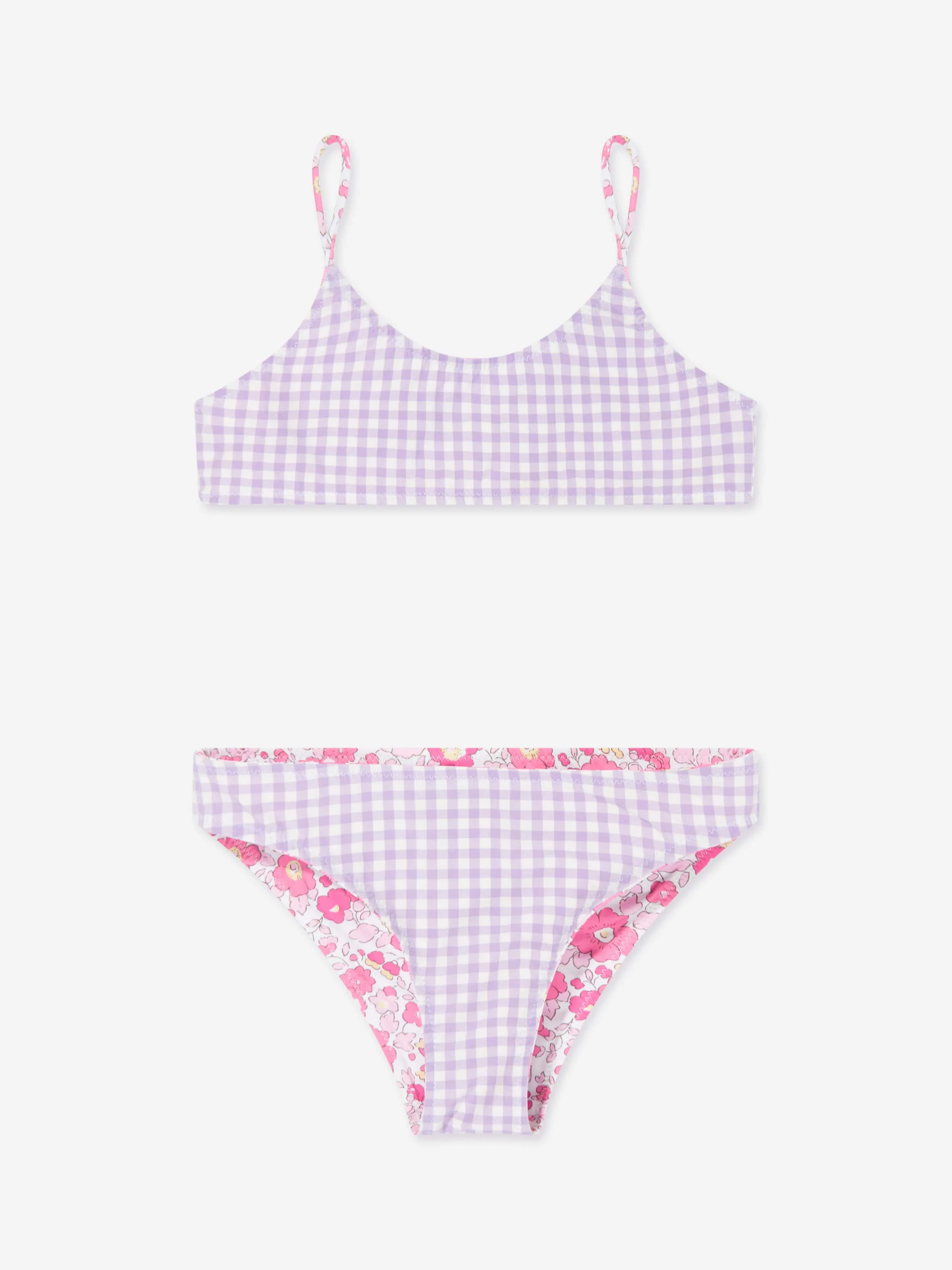 MC2 Saint Barth Girls Reversible Bralette Bikini in Pink