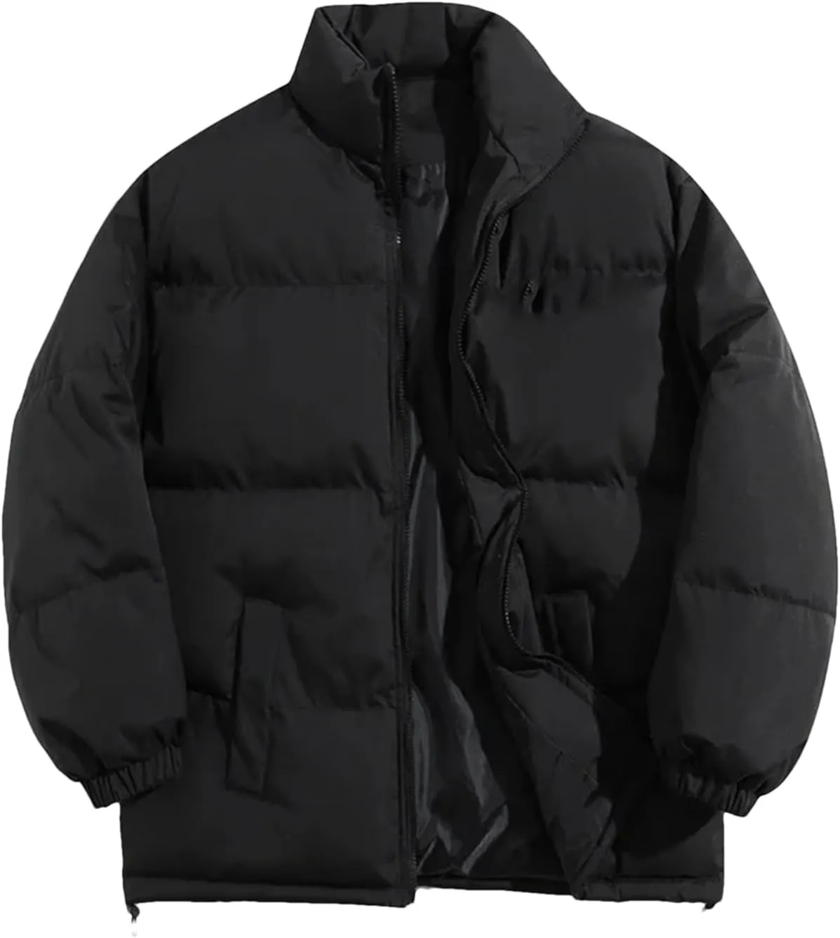 Men Cotton Padded Warm Parkas Winter Stand Collar Waterproof Mens Jacket Puffer Coat