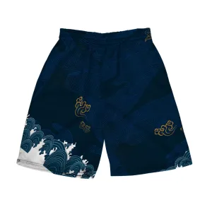 Men Fashion Harajuku Japan Style Beach Shorts with Printing Pattern