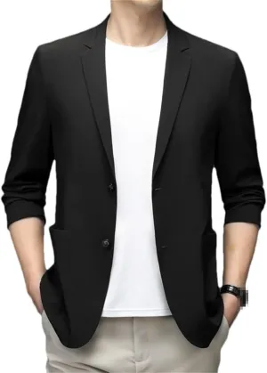 Men Ice Silk Lightweight Spring And Summer Thin Coat Mens Blazer Jacket