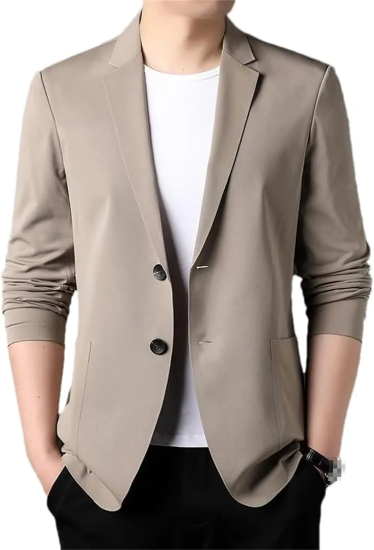 Men Ice Silk Lightweight Spring And Summer Thin Coat Mens Blazer Jacket
