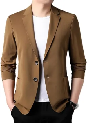 Men Ice Silk Lightweight Spring And Summer Thin Coat Mens Blazer Jacket