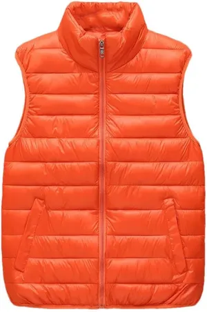Men Sleeveless Jacket Vest Winter Fashion Cotton-Padded Coats Vests Stand Collar Warm Loose Zipper Waistcoats