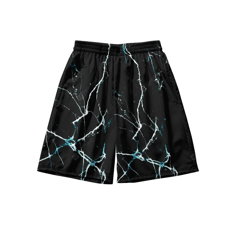 Men's Casual Harajuku Japan Style Printed Beach Shorts