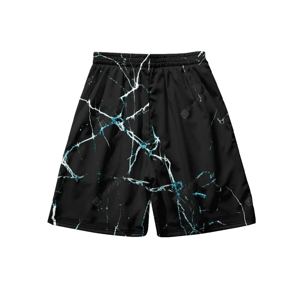 Men's Casual Harajuku Japan Style Printed Beach Shorts