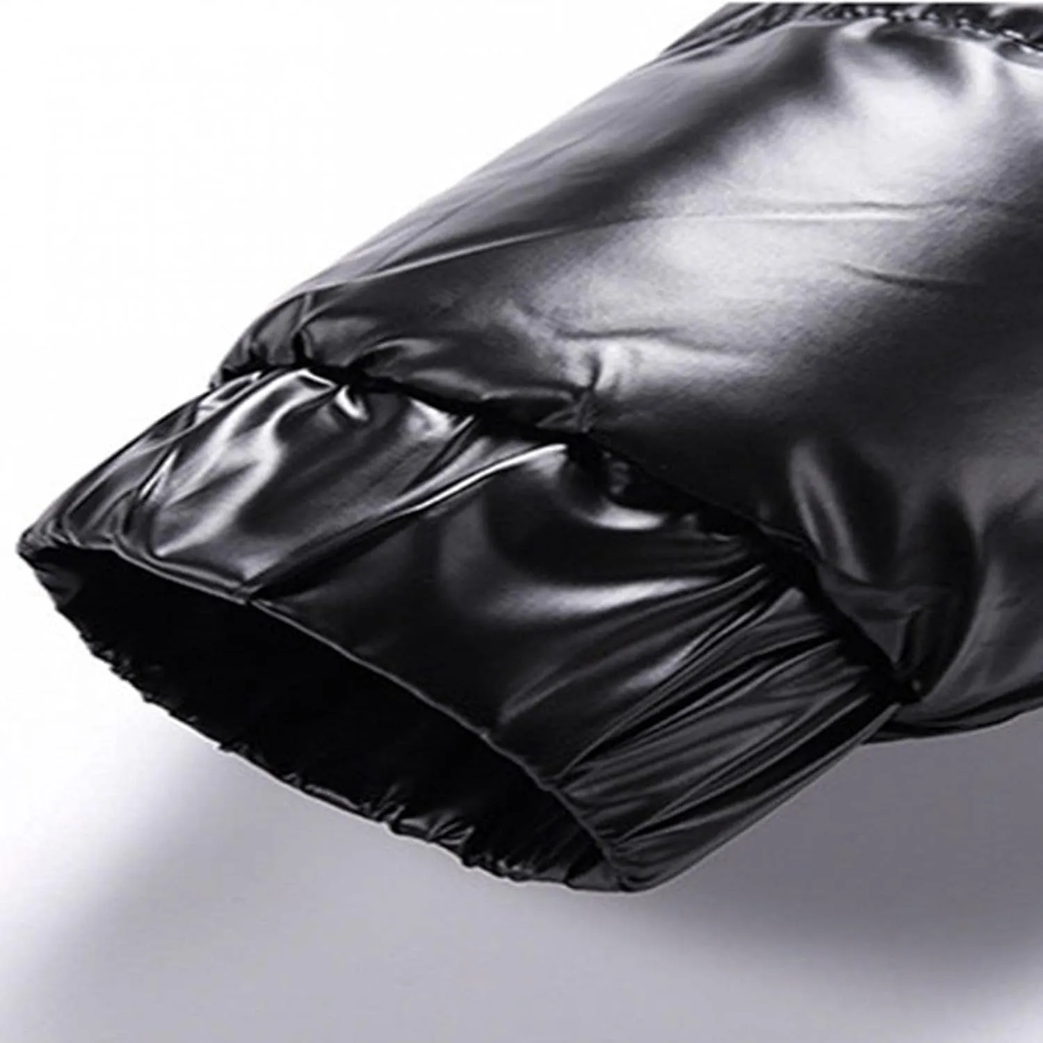 Mens Shiny Down Coat Removable Hood Winter Thicken Warmth Puffer Jacket Fashion Waterproof Parka Coat Outerwear