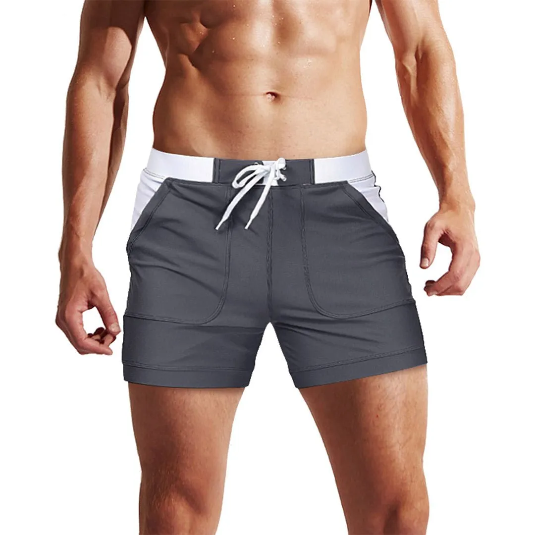 Men's Swim Trunks with Mesh Liner Quick Dry Beach Shorts
