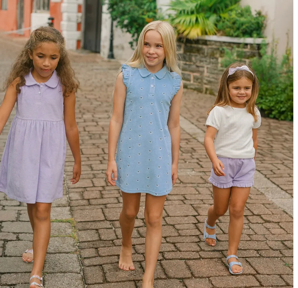 MINNOW~ Girls lavender breeze French Terry tennis dress