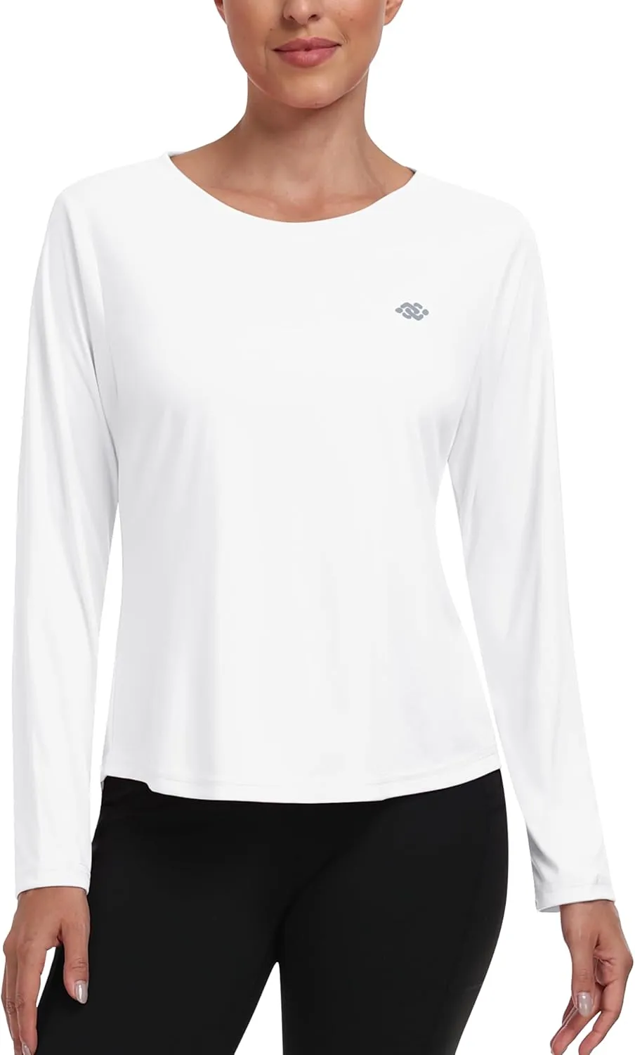 MoFiz Women's UPF 50  Sun Protection Long Sleeve Shirts for Hiking Running Athletic Quick Dry Loose Fit Workout Tops