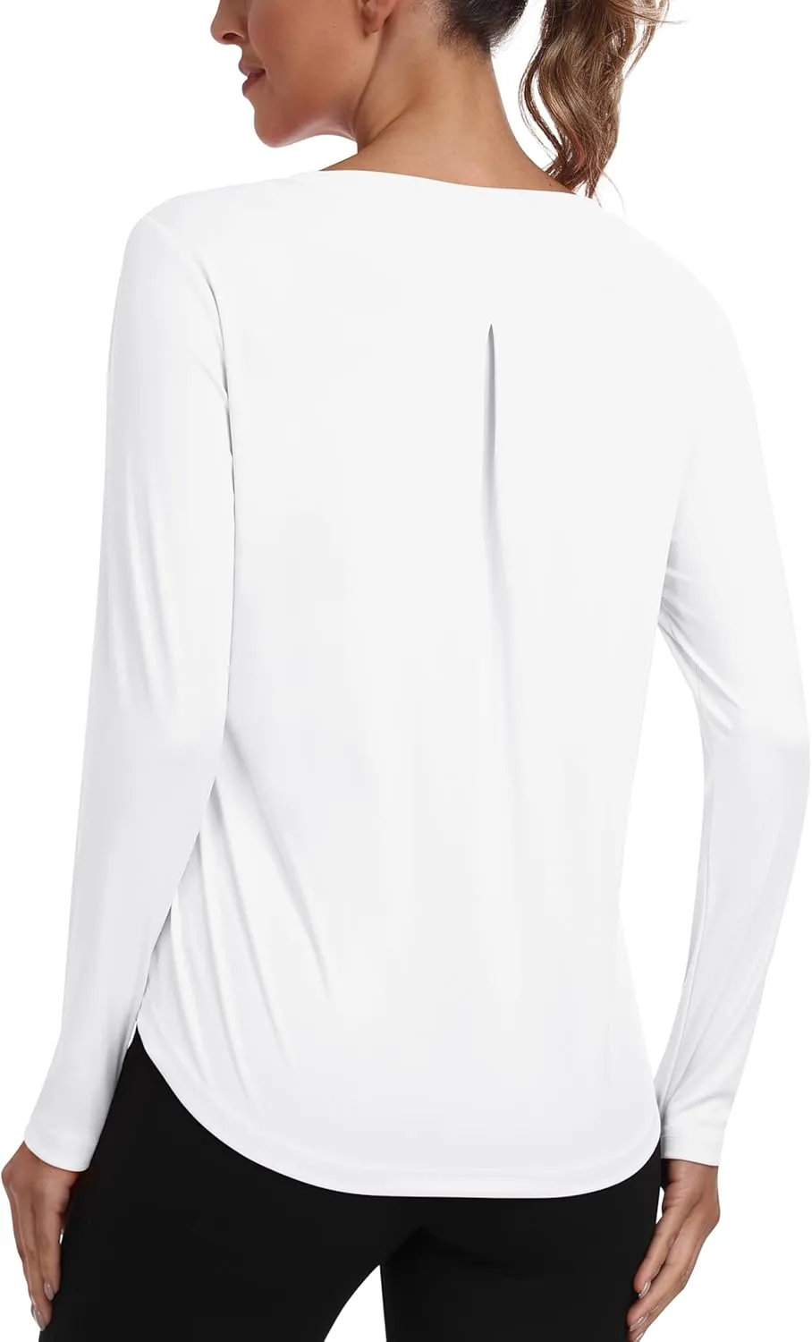 MoFiz Women's UPF 50  Sun Protection Long Sleeve Shirts for Hiking Running Athletic Quick Dry Loose Fit Workout Tops