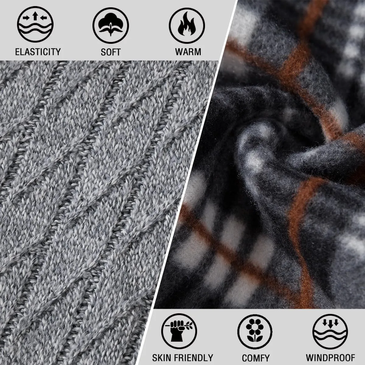 Msmsse Mens Cardigan Sweaters Full Zip Up Stand Collar Casual Knitted Sweater with 2 Front Pockets