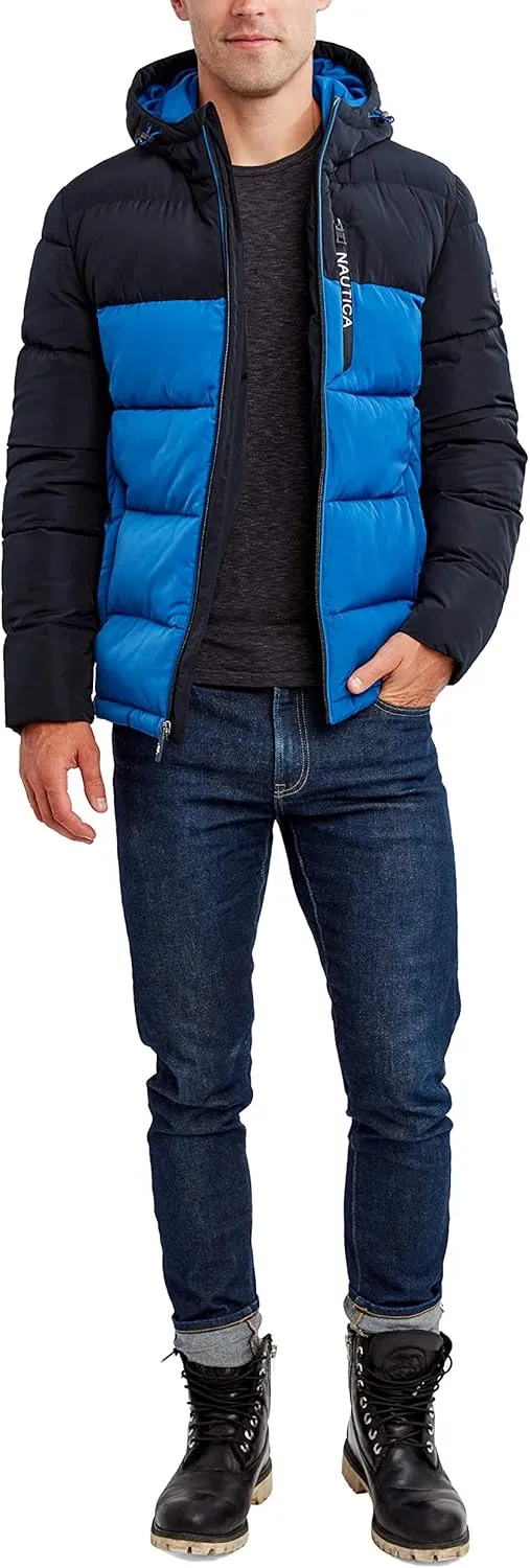 Nautica Men's Hooded Parka Jacket, Water and Wind Resistant