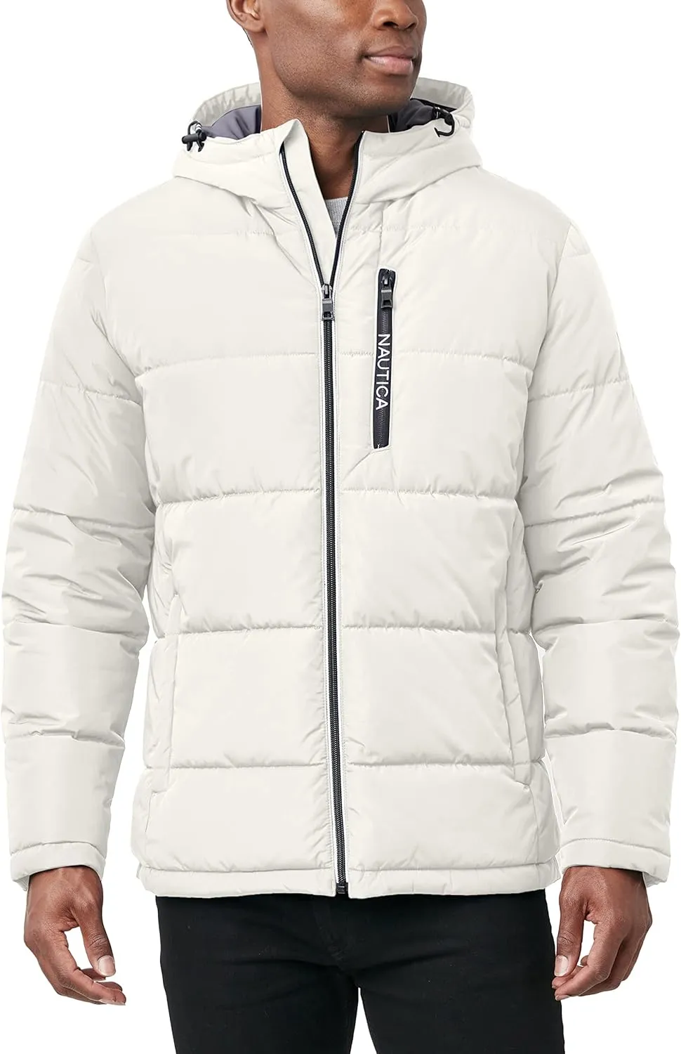 Nautica Men's Hooded Parka Jacket, Water and Wind Resistant