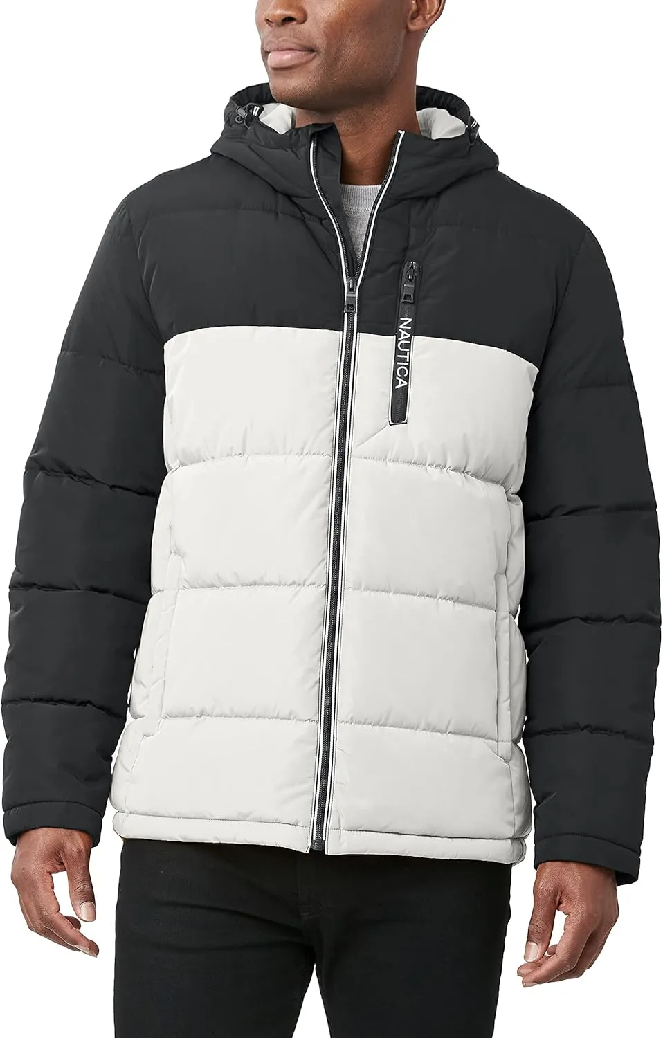 Nautica Men's Hooded Parka Jacket, Water and Wind Resistant