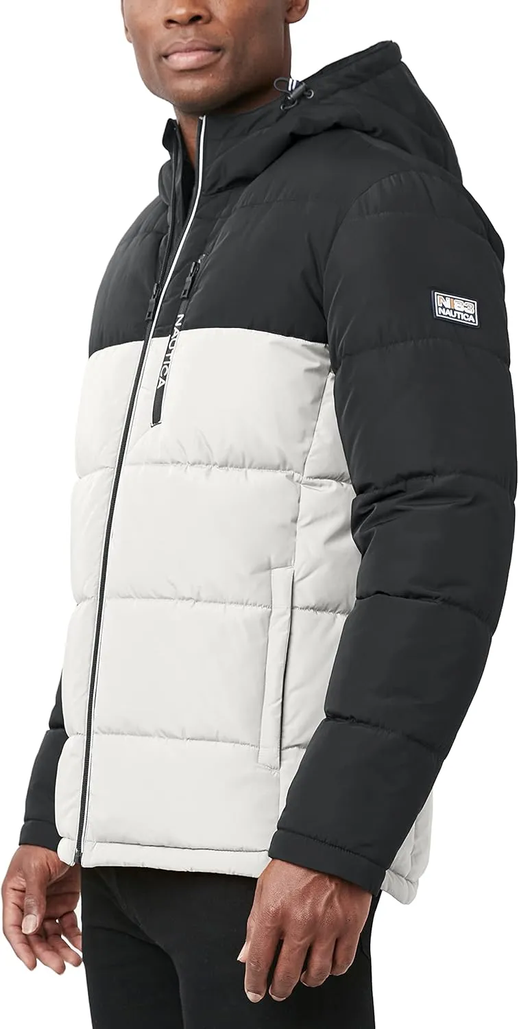 Nautica Men's Hooded Parka Jacket, Water and Wind Resistant
