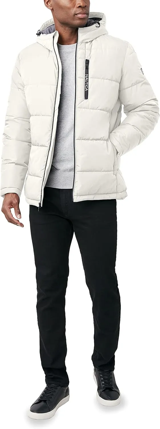 Nautica Men's Hooded Parka Jacket, Water and Wind Resistant