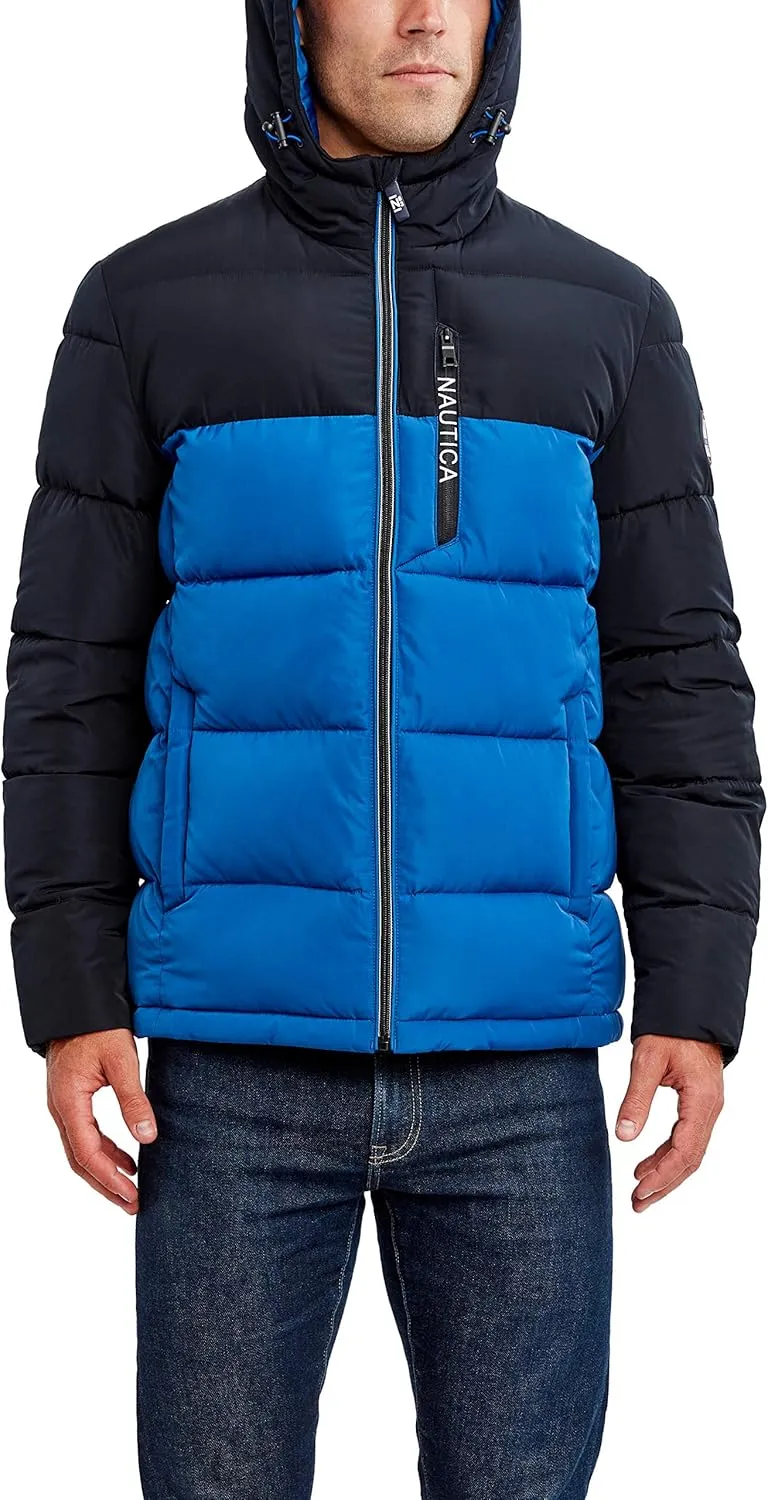 Nautica Men's Hooded Parka Jacket, Water and Wind Resistant