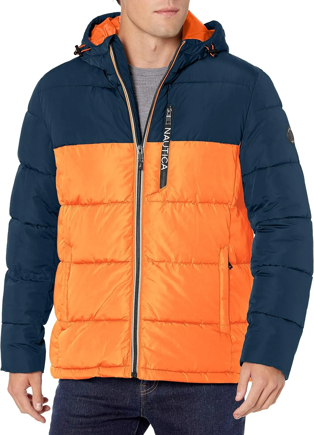Nautica Men's Hooded Parka Jacket, Water and Wind Resistant