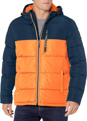 Nautica Men's Hooded Parka Jacket, Water and Wind Resistant