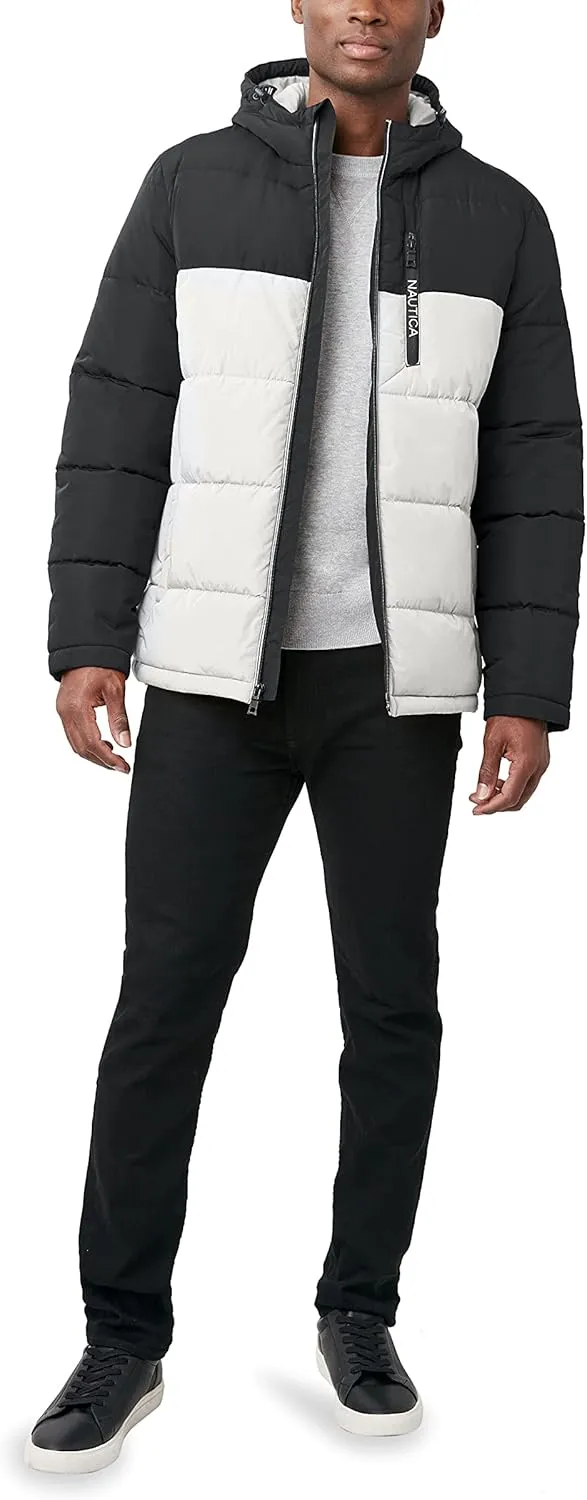 Nautica Men's Hooded Parka Jacket, Water and Wind Resistant