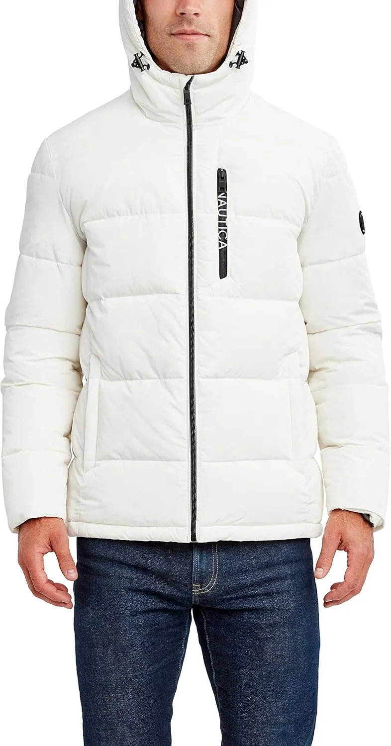 Nautica Men's Hooded Parka Jacket, Water and Wind Resistant