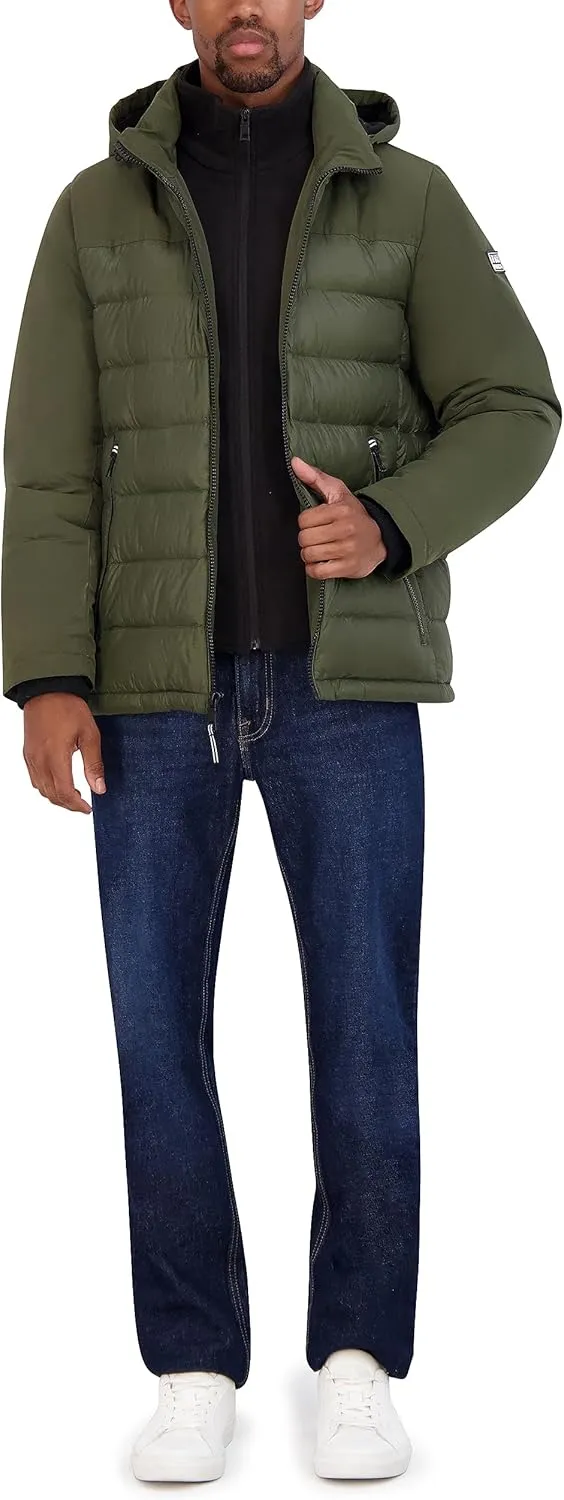 Nautica Men's Mixed Media Puffer