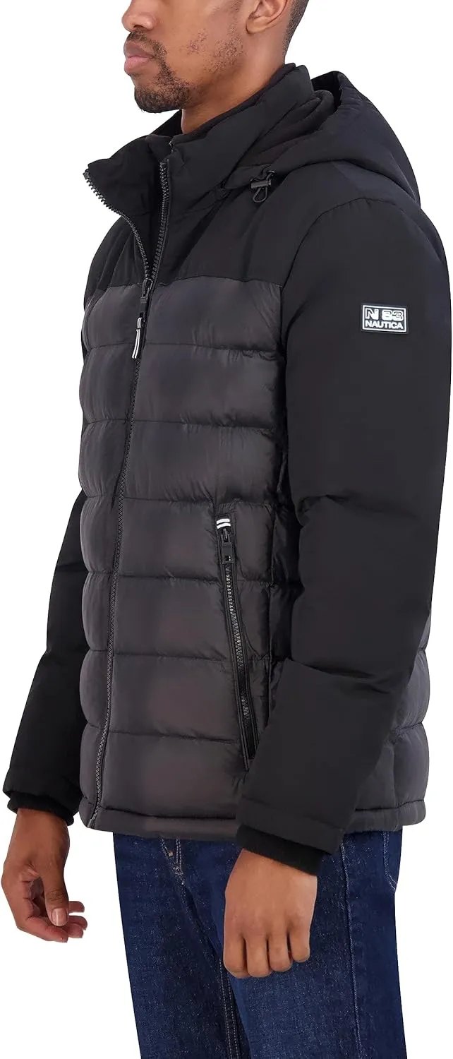 Nautica Men's Mixed Media Puffer