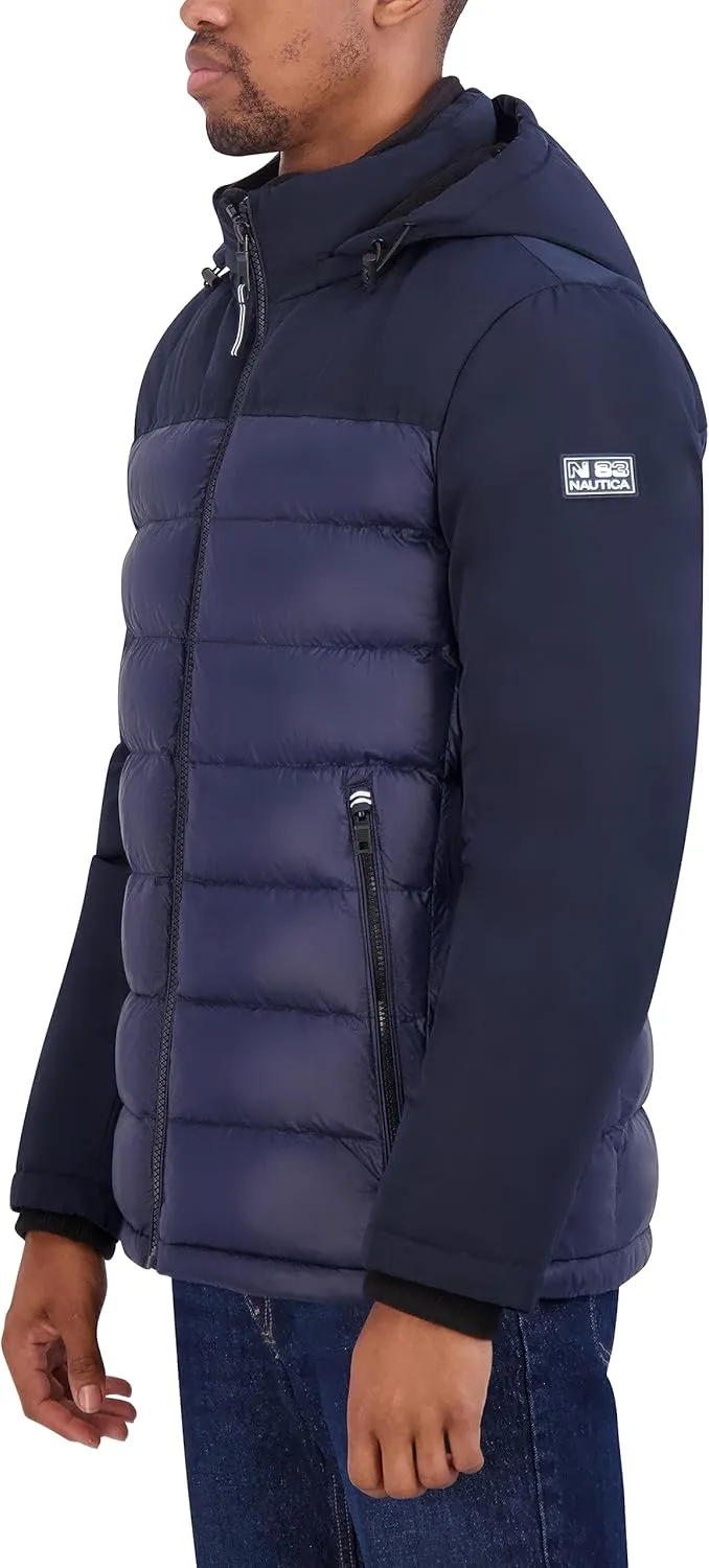 Nautica Men's Mixed Media Puffer