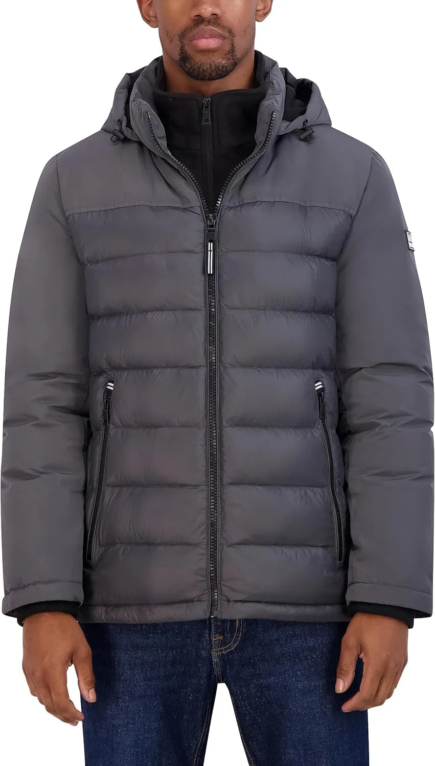 Nautica Men's Mixed Media Puffer