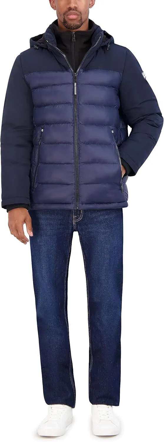 Nautica Men's Mixed Media Puffer