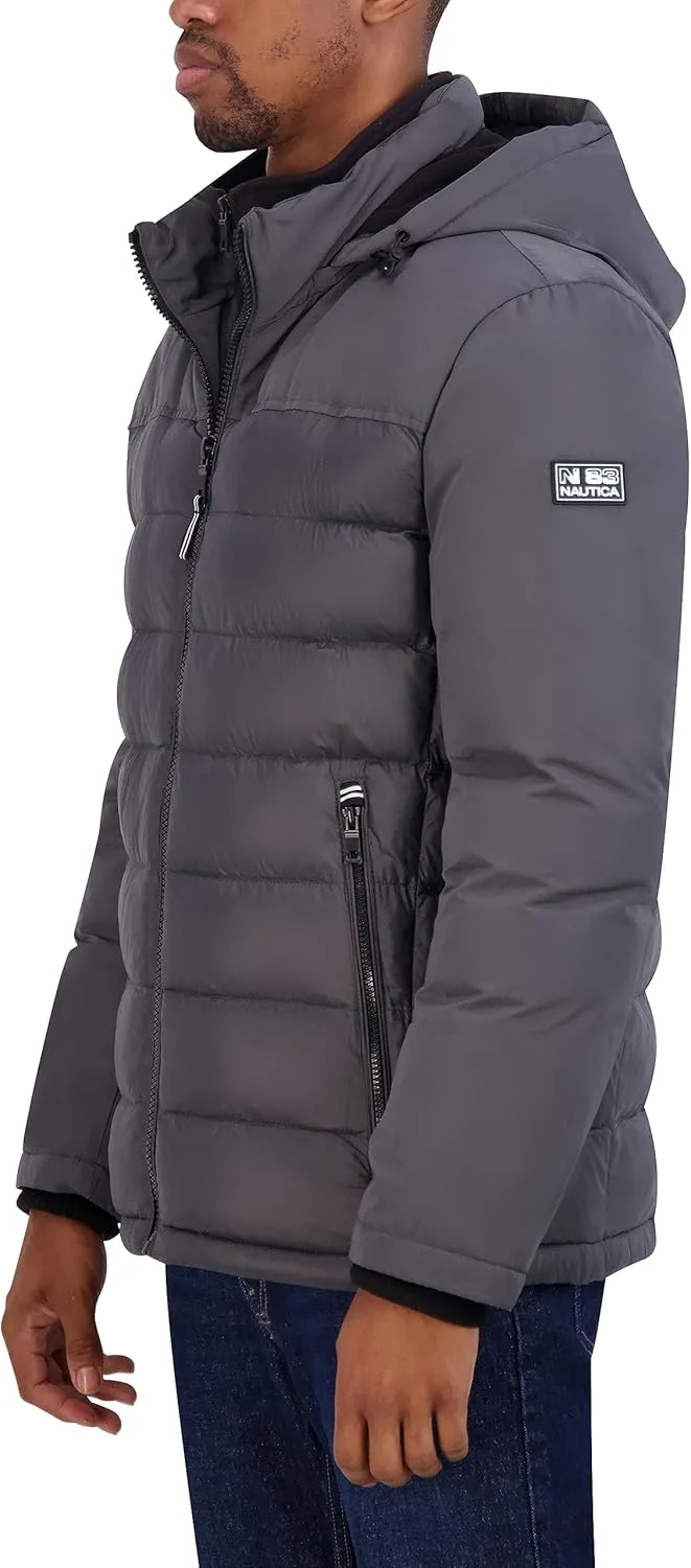 Nautica Men's Mixed Media Puffer