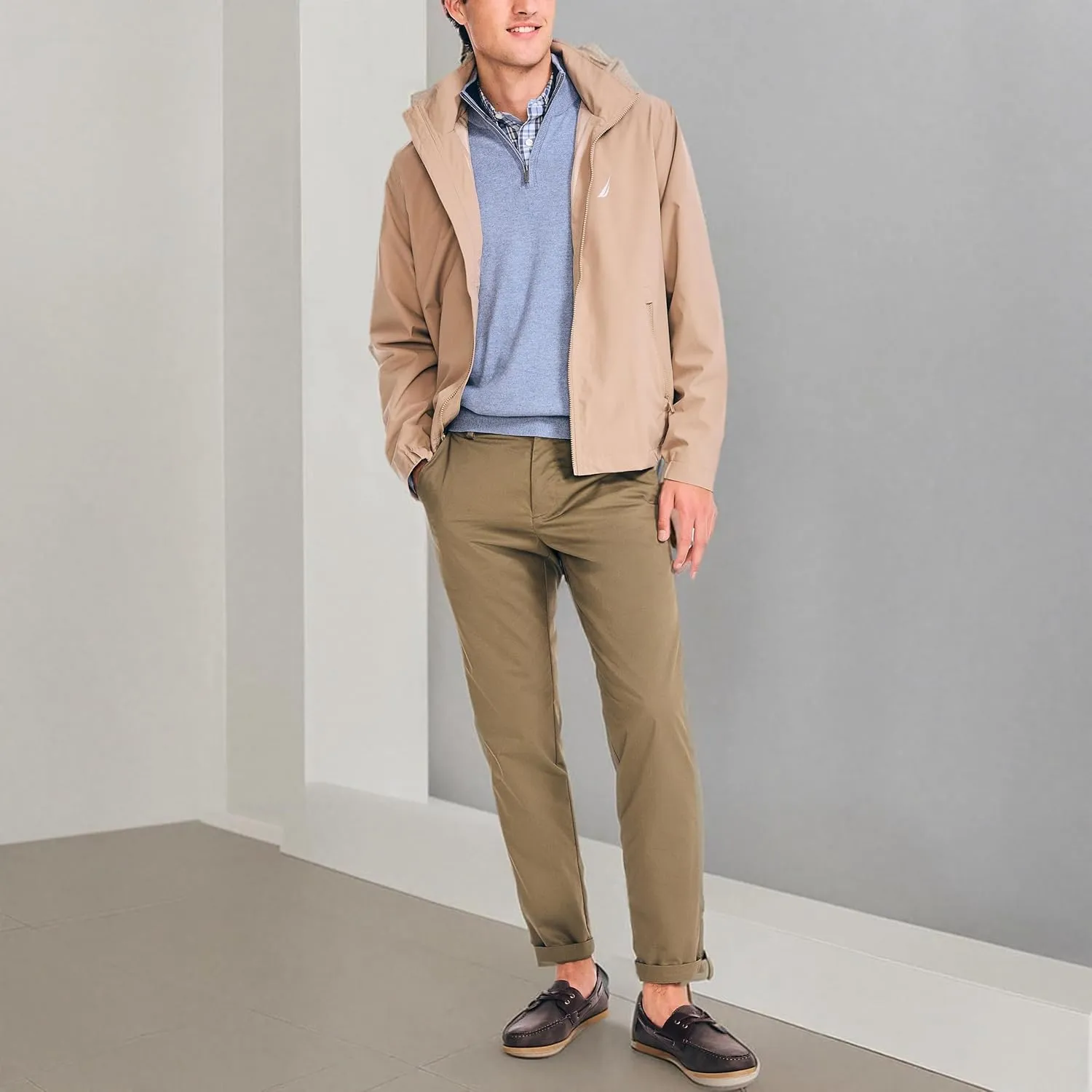 Nautica Men's Rainbreaker Bomber Jacket